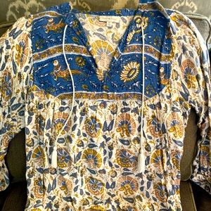 Lucky Brand Boho top Sz Med. Excellent condition!